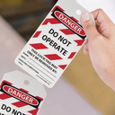 OSHA Danger Tags By-The-Roll: Do Not Operate White Background – Lockout/Tagout