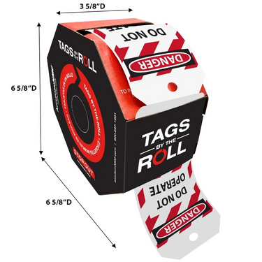 OSHA Danger Tags By-The-Roll: Do Not Operate White Background – Lockout/Tagout