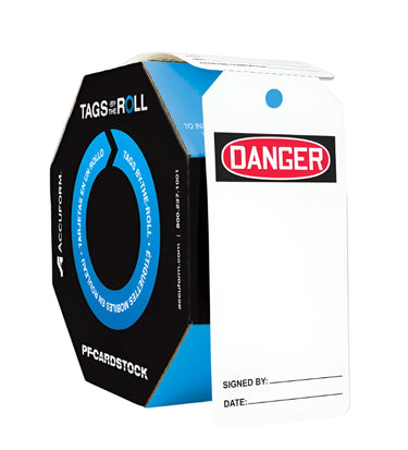 OSHA Danger Tags By-The-Roll: Blank – Lockout/Tagout