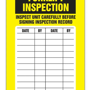 Safety Tags By-The-Roll: Forklift Inspection – Lockout/Tagout