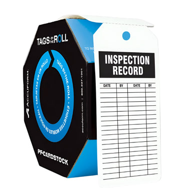 Safety Tags By-The-Roll: Inspection Record – Lockout/Tagout