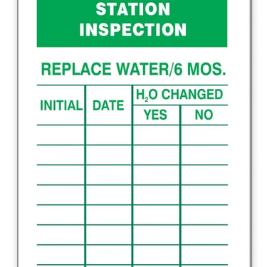 Tags By-The-Roll: Eye Wash Station Inspection – Lockout/Tagout