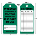 Tags By-The-Roll: Attention - Scaffold Is Safe To Use – Lockout/Tagout