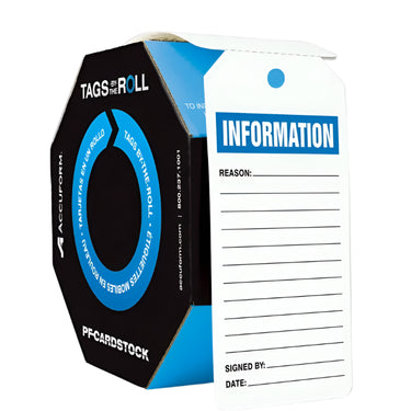 Safety Tags By-The-Roll: Information – Lockout/Tagout