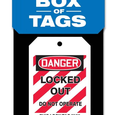 Box of Tags: OSHA Danger - Locked Out - Do Not Operate – Lockout/Tagout