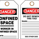 OSHA Danger Safety Tag: Worker In Confined Space – Lockout/Tagout