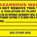 Safety Tag: Hazardous Waste - Handle With Care – Lockout/Tagout