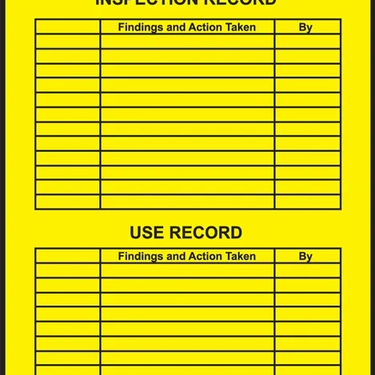 Air Mask Status Safety Tags: Air Mask Maintenance Check List – Lockout/Tagout