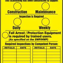 Scaffold Status Safety Tag: Scaffold Inspection – Lockout/Tagout