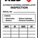 Jumbo AED Status Safety Tag: Automatic External Defibrillator Inspection – Lockout/Tagout