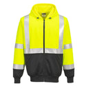 Portwest UB315 Class 3 Black Bottom Zip-Up Sweatshirt – Apparel