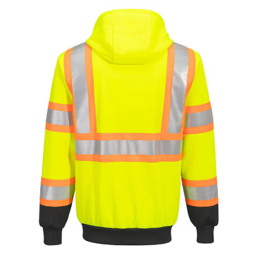 Portwest UB316 Kansas High Visibility Contrast Zipped Hoodie