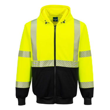 Portwest UB320 High Visibility Segmented Tape Zipped Hoodie