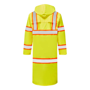 Portwest UH405 Class 3 Long Rain Jacket with Contrast