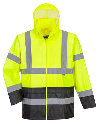 Portwest UH443 Class 3 Black Bottom Rain Jacket
