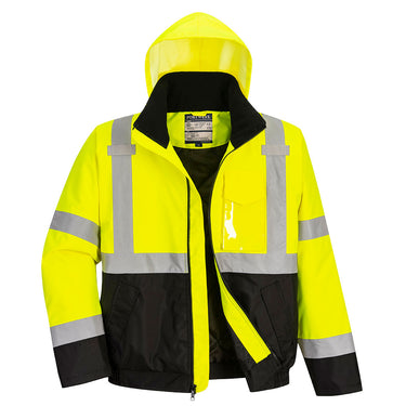 Portwest US363 Class 3 Black Bottom Bomber Jacket