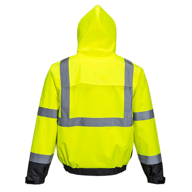 Portwest US364 Class 3 Black Bottom  2-in-1 Bomber Jacket