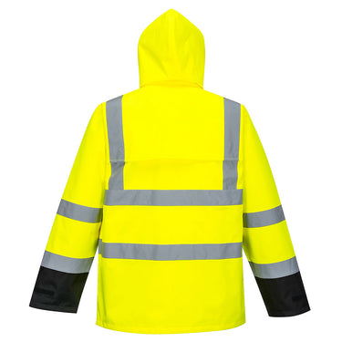 Portwest US366 Class 3 Black Bottom Rain Jacket