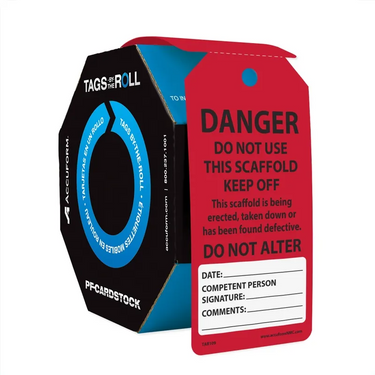 Danger Tags By-The-Roll: Do Not Use This Scaffold Keep Off – Lockout/Tagout