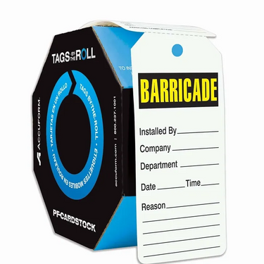 Tags By-The-Roll: Barricade Tag – Lockout/Tagout