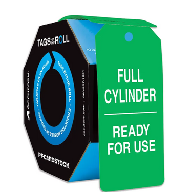 Cylinder Tags By-The-Roll: Full Cylinder - Ready For Use – Lockout/Tagout