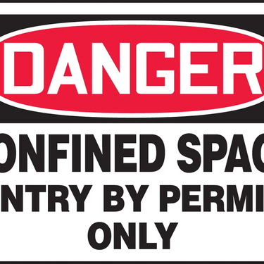 OSHA Danger Safety Sign: Confined Space - Entry By Permit Only – Signs & Labels