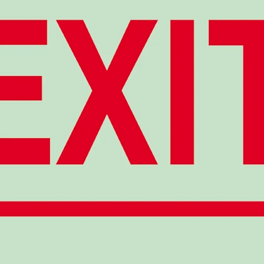 Glow-In-The-Dark Safety Sign: Exit (with Arrowheads) – Signs & Labels