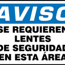 OSHA Notice Safety Sign: Safety Glasses Required In This Area – Signs & Labels