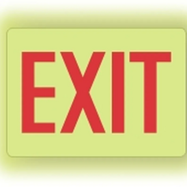 Glow in the Dark Safety Sign: Exit – Signs & Labels