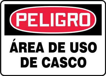OSHA Danger Safety Sign: Hard Hat Area – Signs & Labels