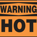 OSHA Warning Safety Sign: Hot – Signs & Labels