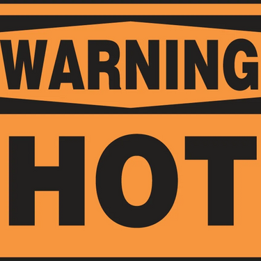 OSHA Warning Safety Sign: Hot – Signs & Labels