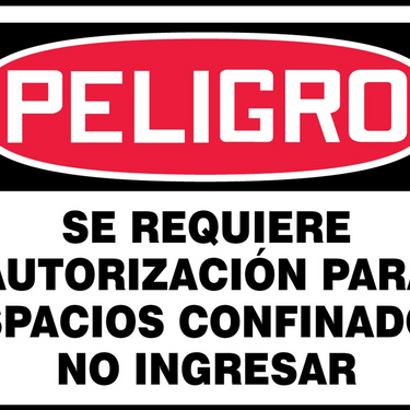 OSHA Danger Safety Sign: Confined Space - Permit Required - Do Not Enter – Signs & Labels