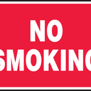 Safety Sign: No Smoking (White on Red) – Signs & Labels