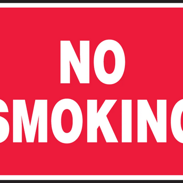 Safety Sign: No Smoking (White on Red) – Signs & Labels