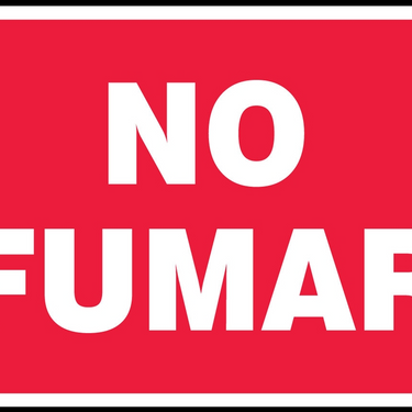 Safety Sign: No Smoking (White on Red) – Signs & Labels