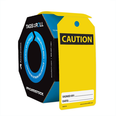 OSHA Caution Tags By-The-Roll: Blank – Lockout/Tagout