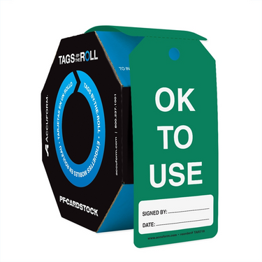 Tags By-The-Roll: OK To Use – Lockout/Tagout