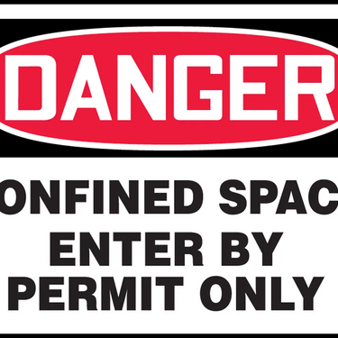 OSHA Danger Safety Sign: Confined Space - Enter By Permit Only – Signs & Labels