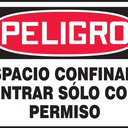 OSHA Danger Safety Sign: Confined Space - Enter By Permit Only – Signs & Labels