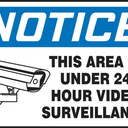 OSHA Notice Safety Sign: This Area Is Under 24 Hour Video Surveillance – Signs & Labels