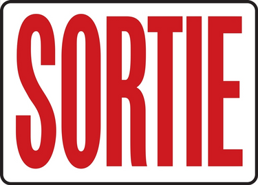 Safety Sign: Exit (Red on White) – Signs & Labels