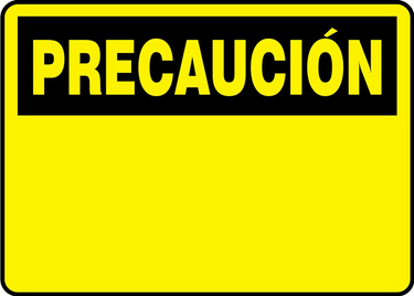 OSHA Caution Safety Sign Blank – Signs & Labels