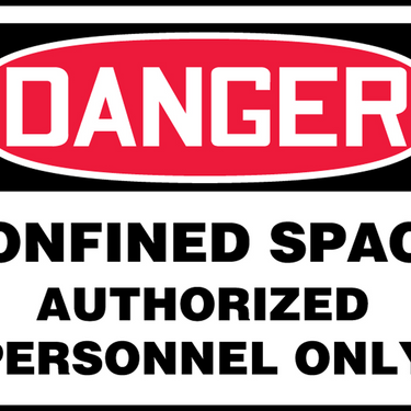 OSHA Danger Safety Sign: Confined Space - Authorized Personnel Only – Signs & Labels