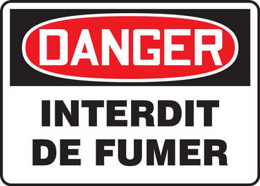 OSHA Danger Safety Sign: No Smoking – Signs & Labels
