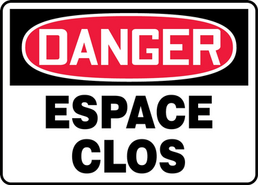 OSHA Danger Safety Sign: Confined Space – Signs & Labels