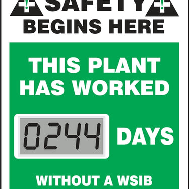 Electronic Scoreboards: This Plant Has Worked _ Days Without A WSIB Recordable Injury – Signs & Labels