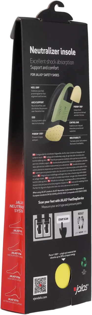 Jalas Neutralizer 8710H Medium Arch Insole – Footwear